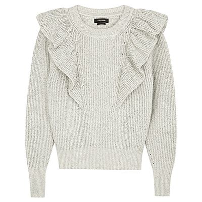 Blakely Ivory Ruffle-Trimmed Jumper from Isabel Marant