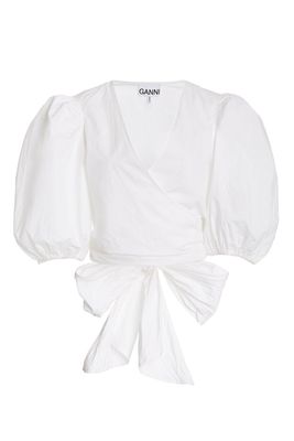 Cropped Poplin Blouse from Ganni