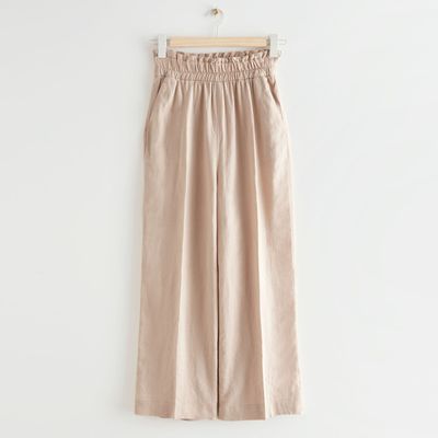 Relaxed High Waist Linen Trousers from & Other Stories