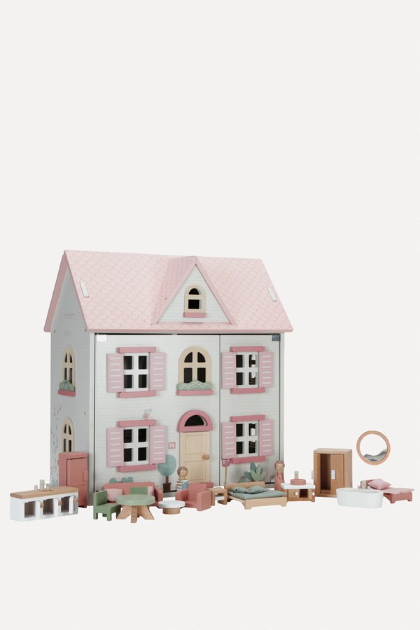 Wooden Dolls House With Furniture from Little Dutch 