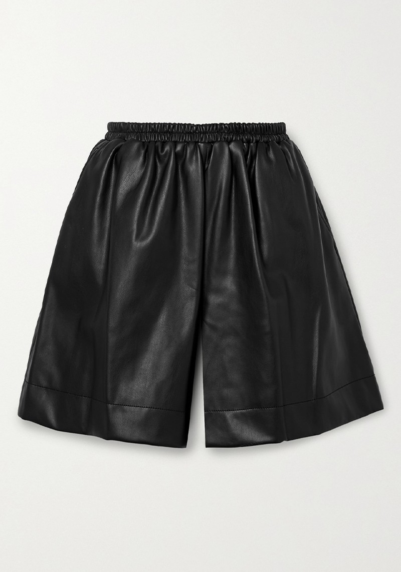 Clark Faux-Leather Shorts from Staud