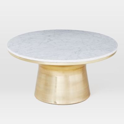 Marble-Topped Pedestal Coffee Table from West Elm