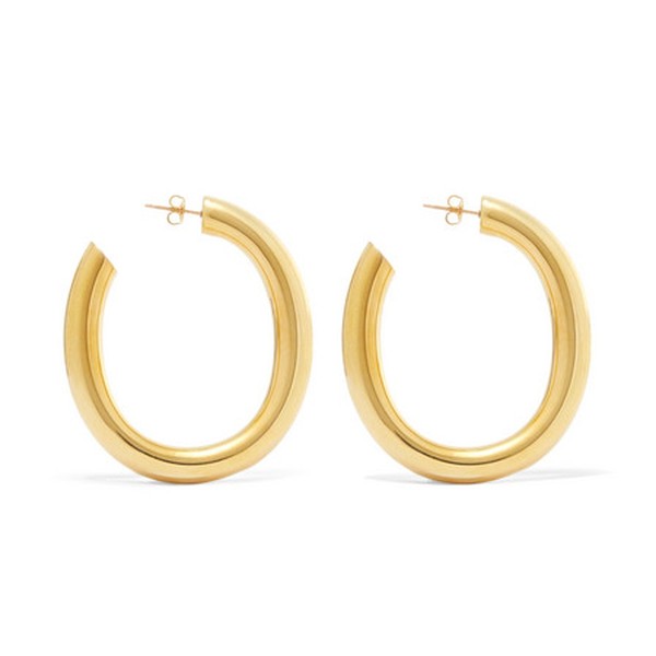 Curve Gold-Tone Hoop Earrings from Laura Lombardi
