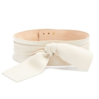 Wide Bow Leather Belt from Alexander McQueen