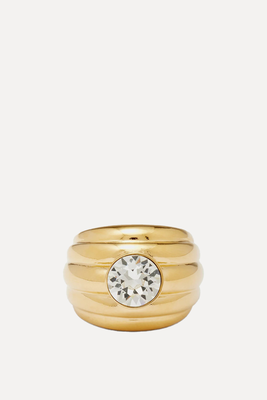 Jahleel Crystal-Embellished Ring from Amina Muaddi