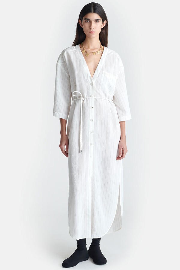Amneris Striped Shirt Dress