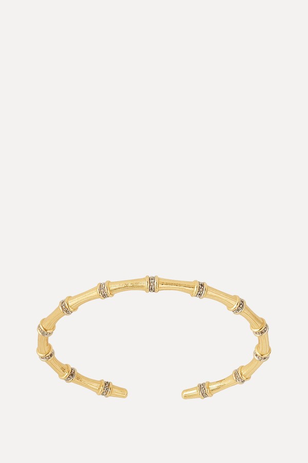 Bamboo Cuff 18ct Gold Plated Bracelet