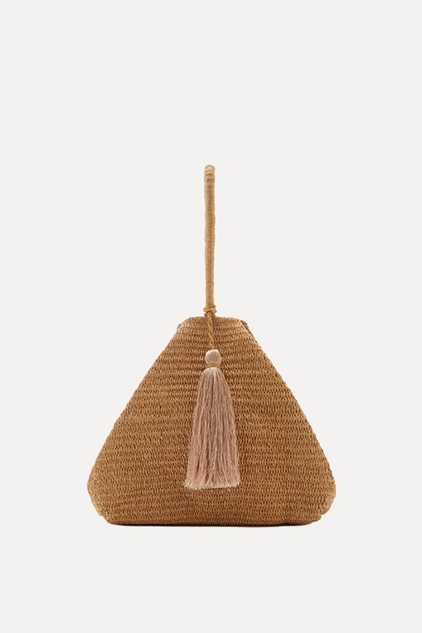La Isla Mara Tasseled Raffia Bag from Marlies Grace