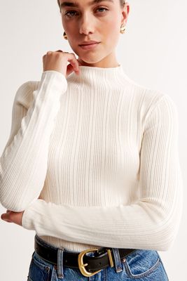 Slim Rib Turtleneck Sweater