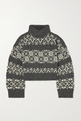 Fair Isle Wool Turtleneck Sweater from & Daughter