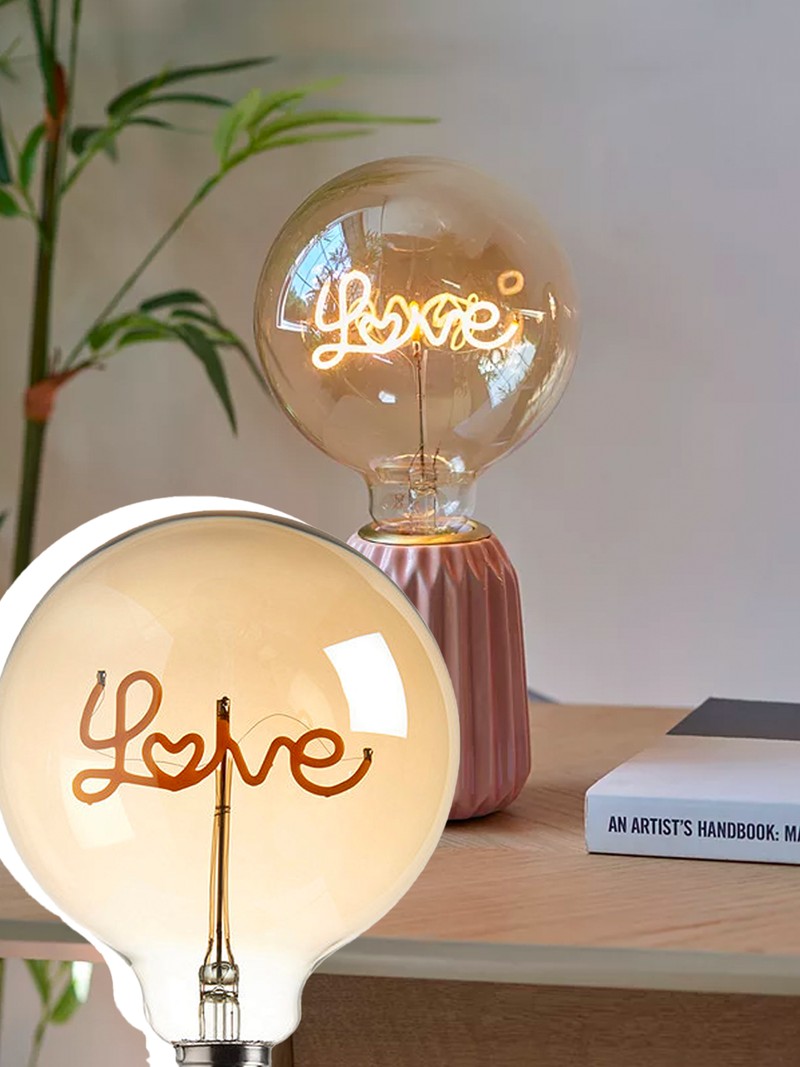2W E27 ES LED Non-Dimmable Love Decorative Globe Bulb from Bay Lighting