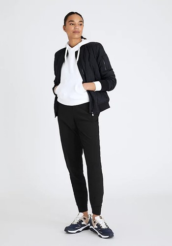 Woven High Waisted Tapered Trousers