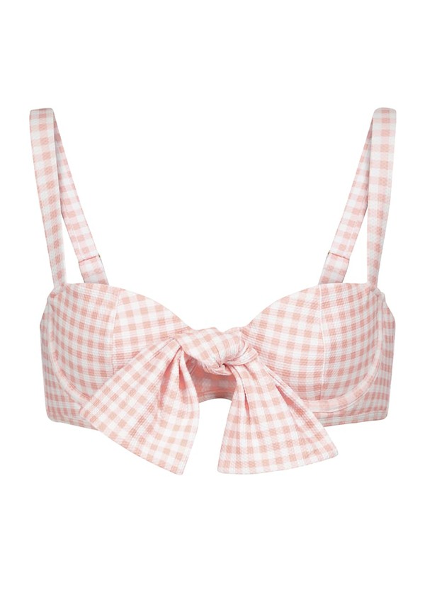 Clara Gingham Bikini Top from Alexandra Miro