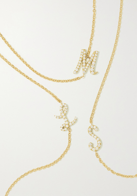 Initial 18-Karat Gold Diamond Necklace  from Anita Ko