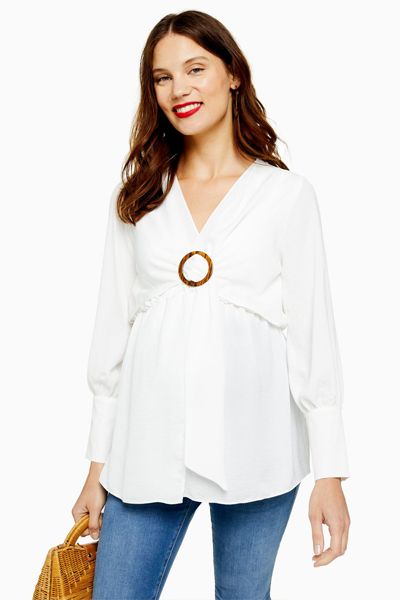 Horn Buckle Blouse from Topshop