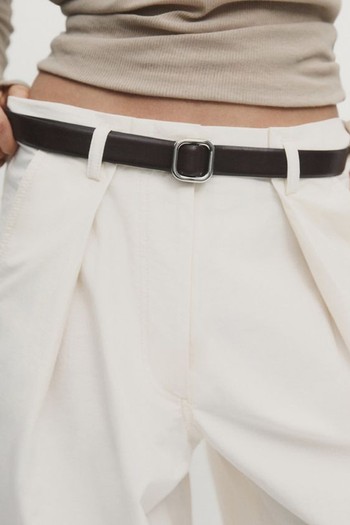 Leather Belt With Square Buckle from Massimo Dutti 