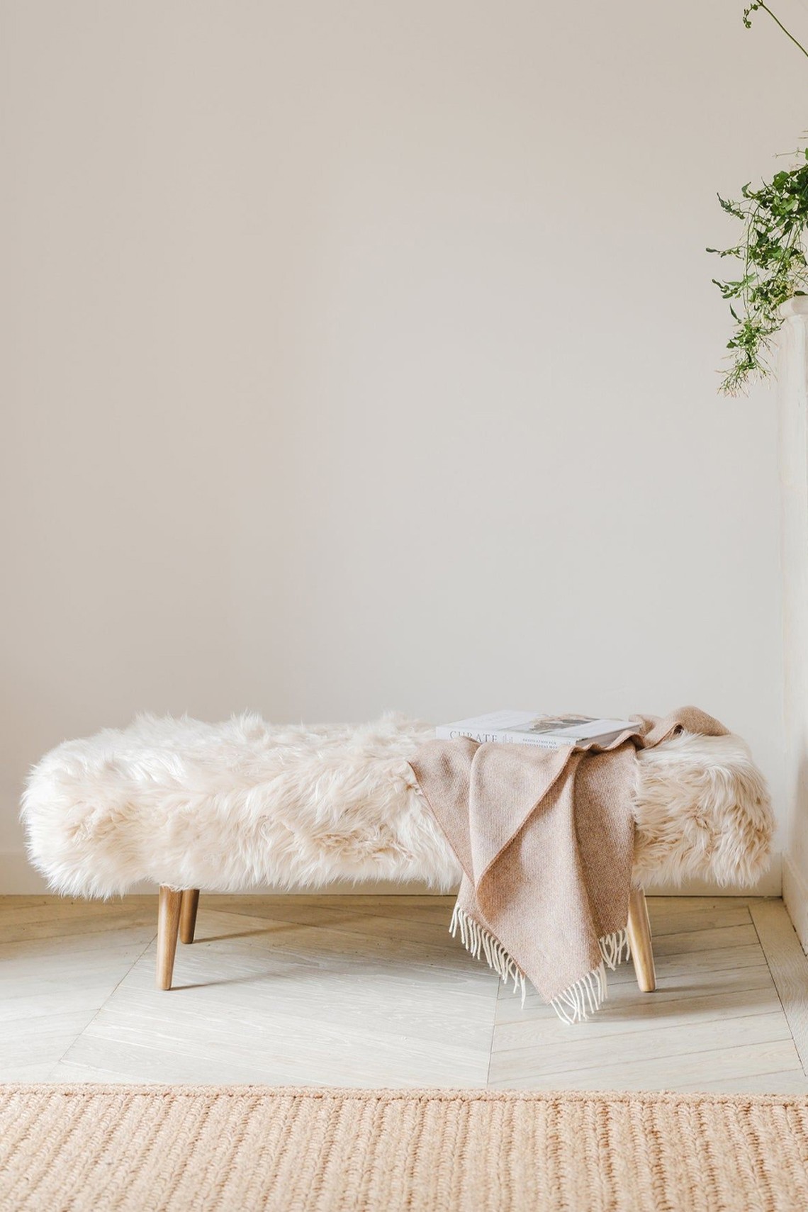 New Zealand Sheepskin Bedstool from Hyde & Hare