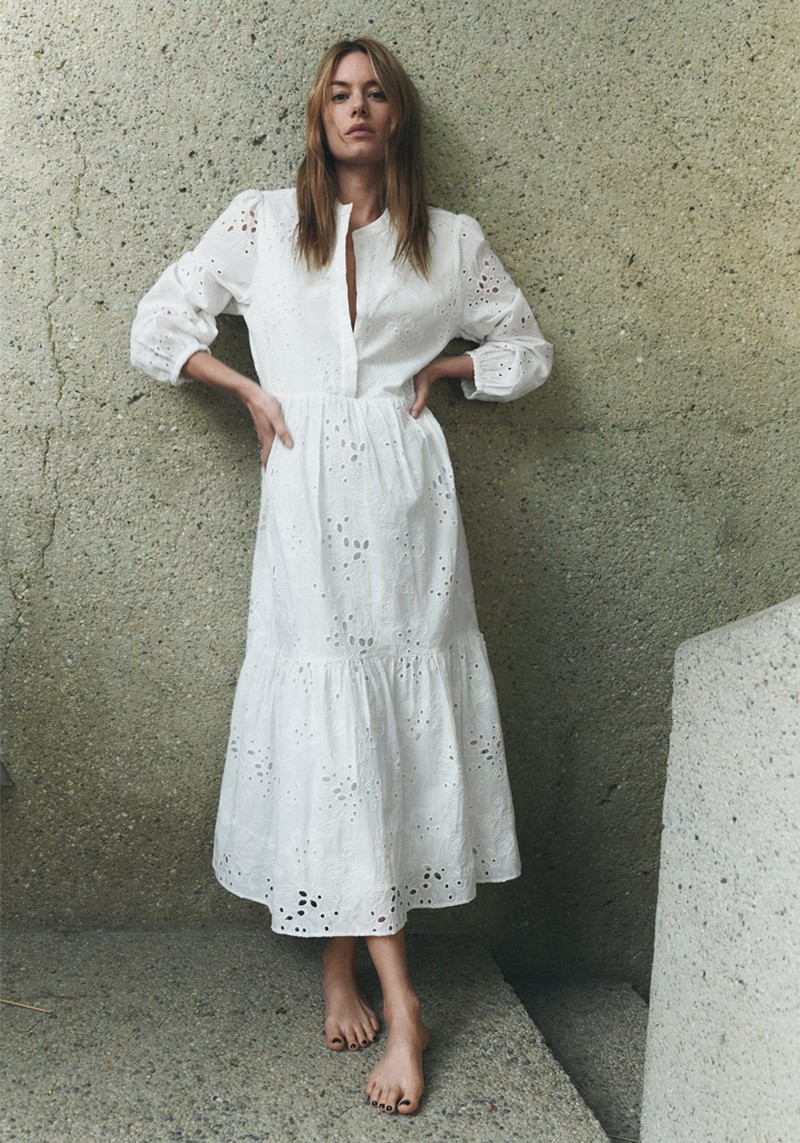 Dress With Cutwork Embroidery from Zara