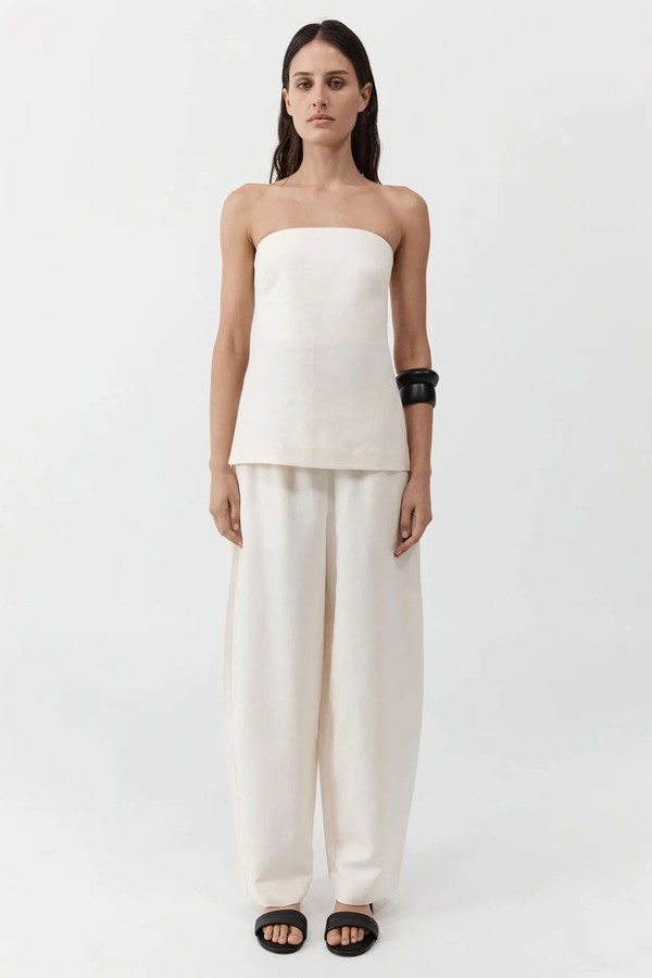 Strapless Rouleau Tie Top
