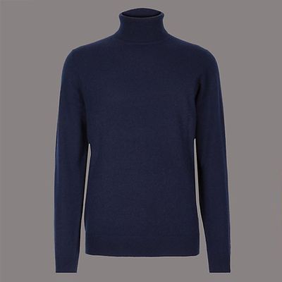 Mens Pure Cashmere Roll Neck Jumper from Marks & Spencer