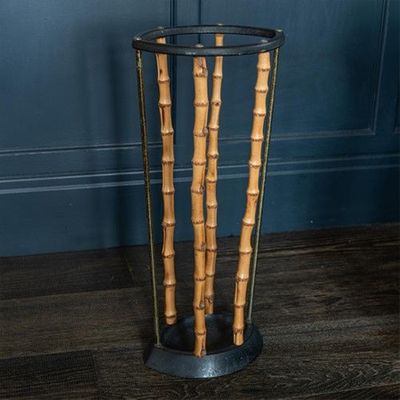 Artis Bamboo & Cast Iron Umbrella Stand from Decorative Collective