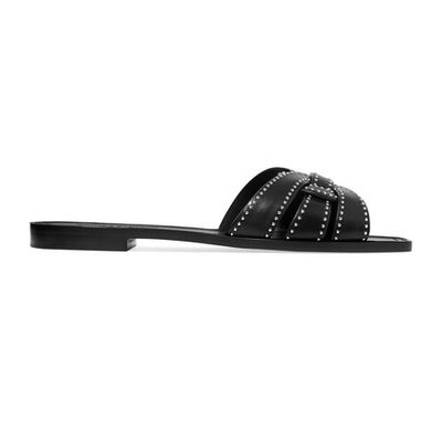  Woven Leather Slides from Saint Laurent