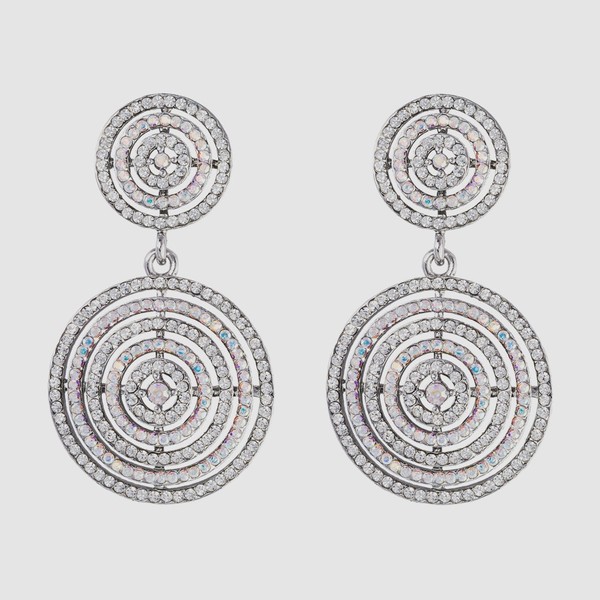 Swirl Discs Crystal Drop Earrings from Butler & Wilson