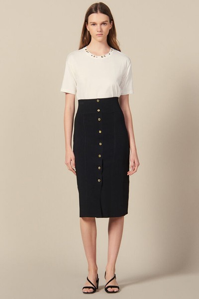 Figure-Hugging Knit Skirt from Sandro