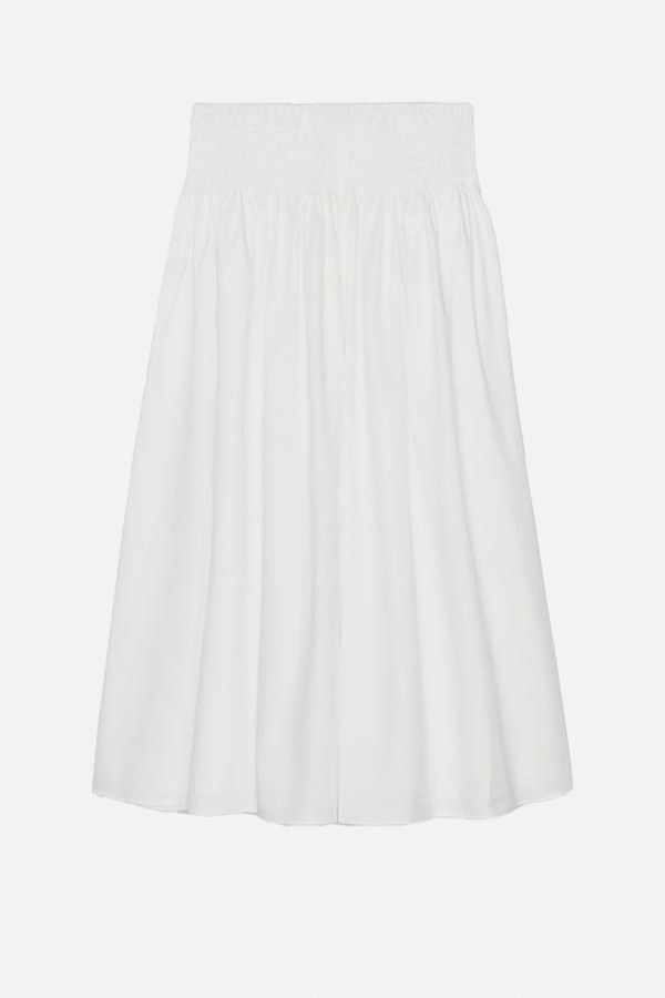 Poplin Midi Skirt from Zara