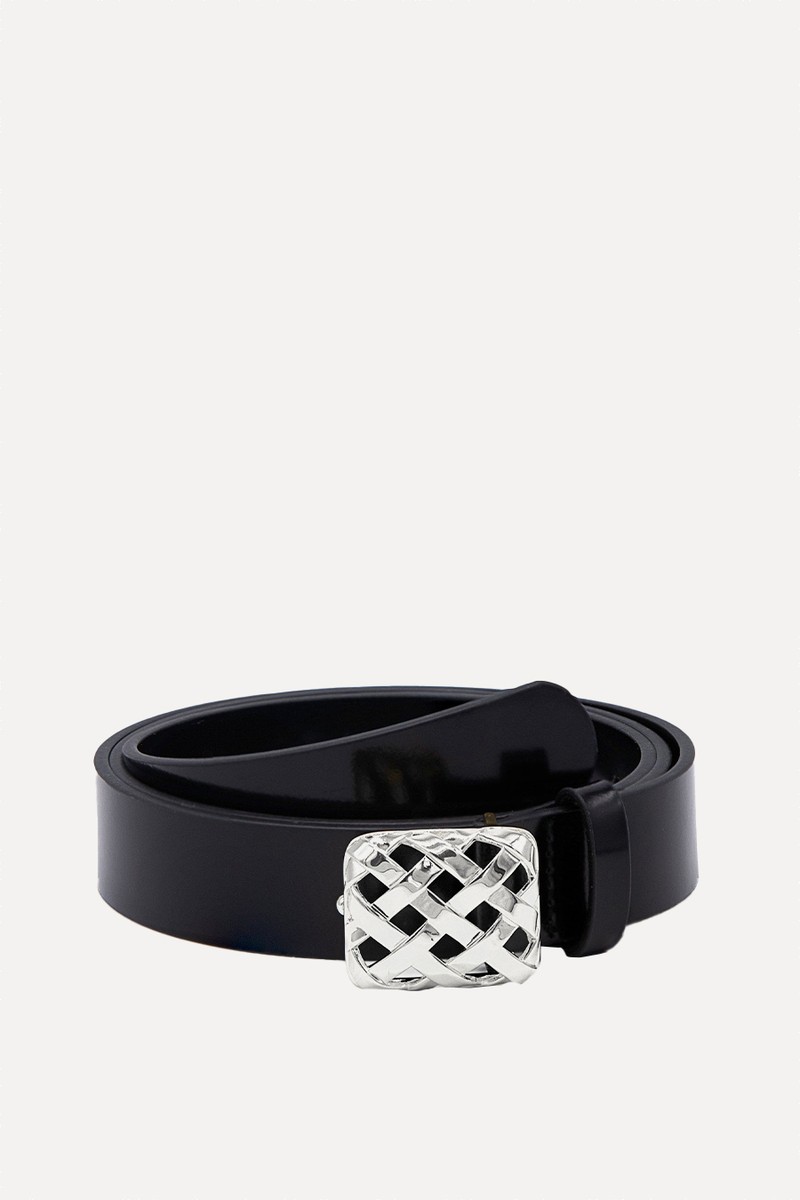 Polly Black Leather Belt from Daisy London