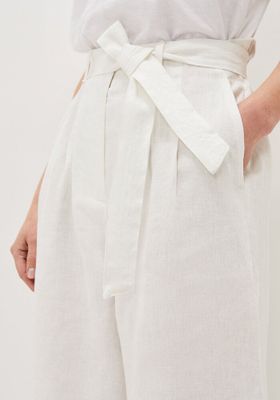 Pure Linen Belted Wide Leg Trousers from Phase Eight