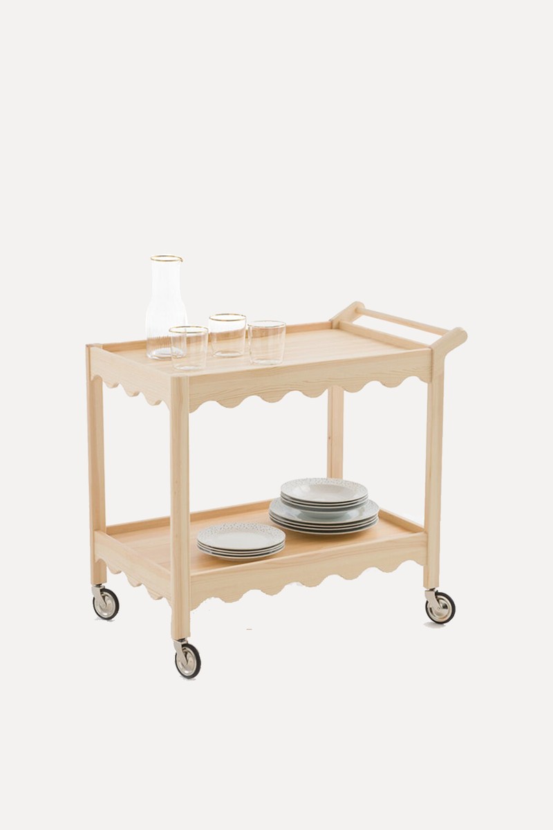 Kristen Solid Pine Dessert Trolley from La Redoute Interieurs