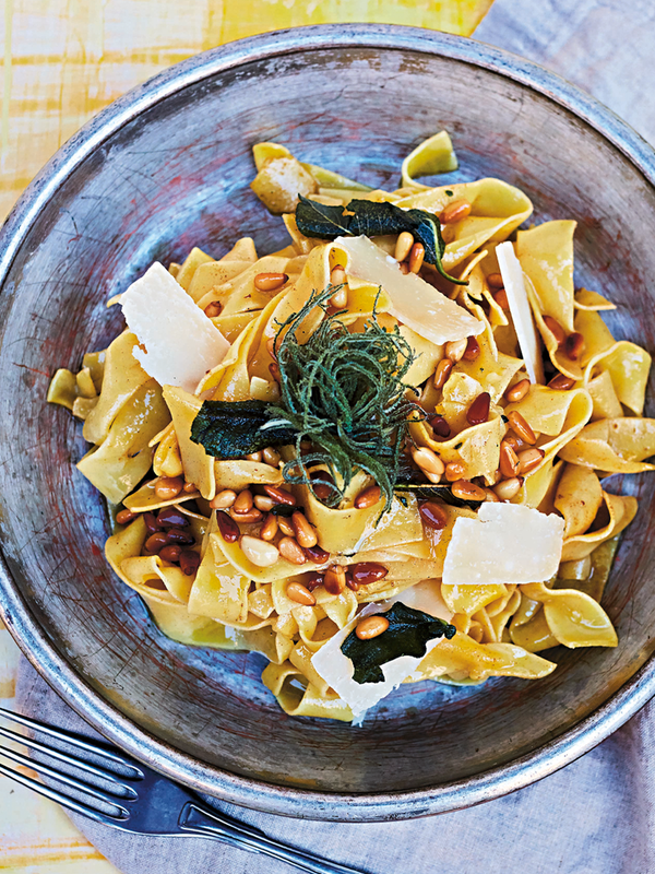 Pasta Al Dente With Sage, Butter & Pine Nuts