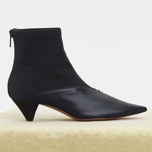 Soft Lambskin V Neck Ankle Boot from Celine