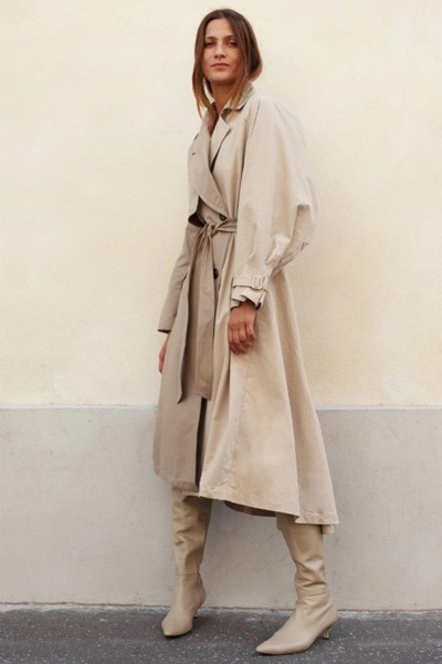 Two Tone Asymmetrical Trench from Frankie Shop