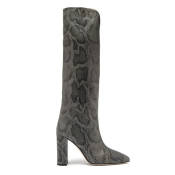 Knee-High Python-Effect Leather Boots from Paris Texas