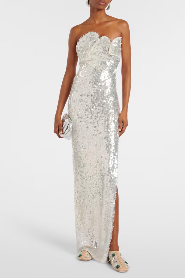 Opaline Sequined Strapless Gown from Christopher Esber