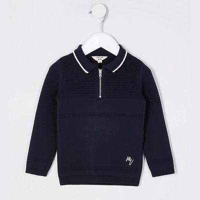 Navy Polo Jumper