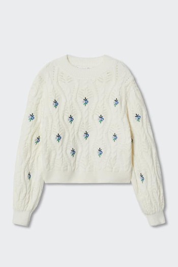 Knitted Braided Sweater from Mango