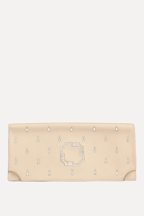 Vivien Satin Embellished Clutch Bag