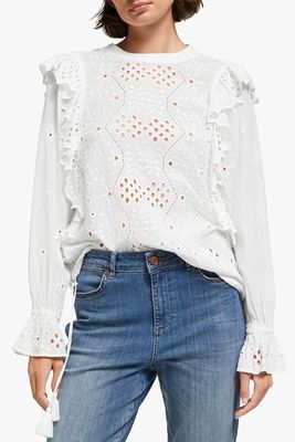 Mabel Cutwork Frill Top from AND/OR