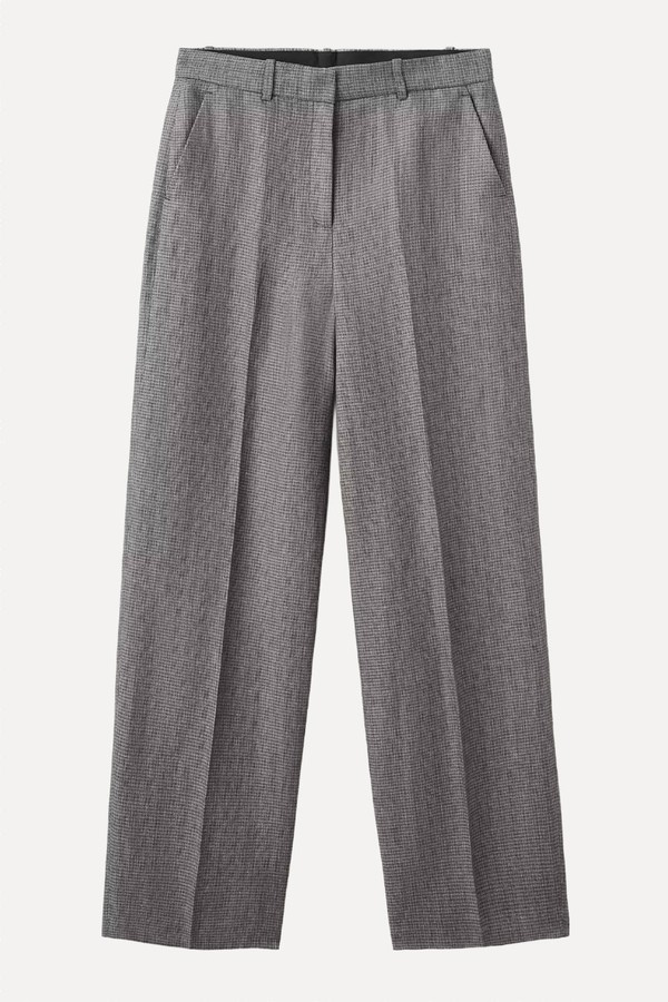 Straight-Fit Linen-Blend Suit Trousers from Mango