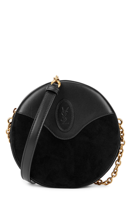 Disco Leather & Suede Cross-Body Bag from Saint Laurent