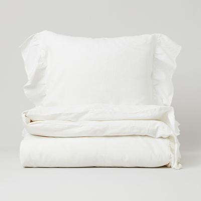 Flounce-Trim Duvet Cover from H&M