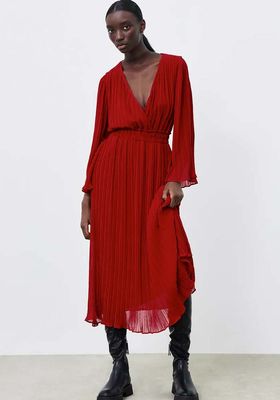 Pleated Midi Dress from Zara