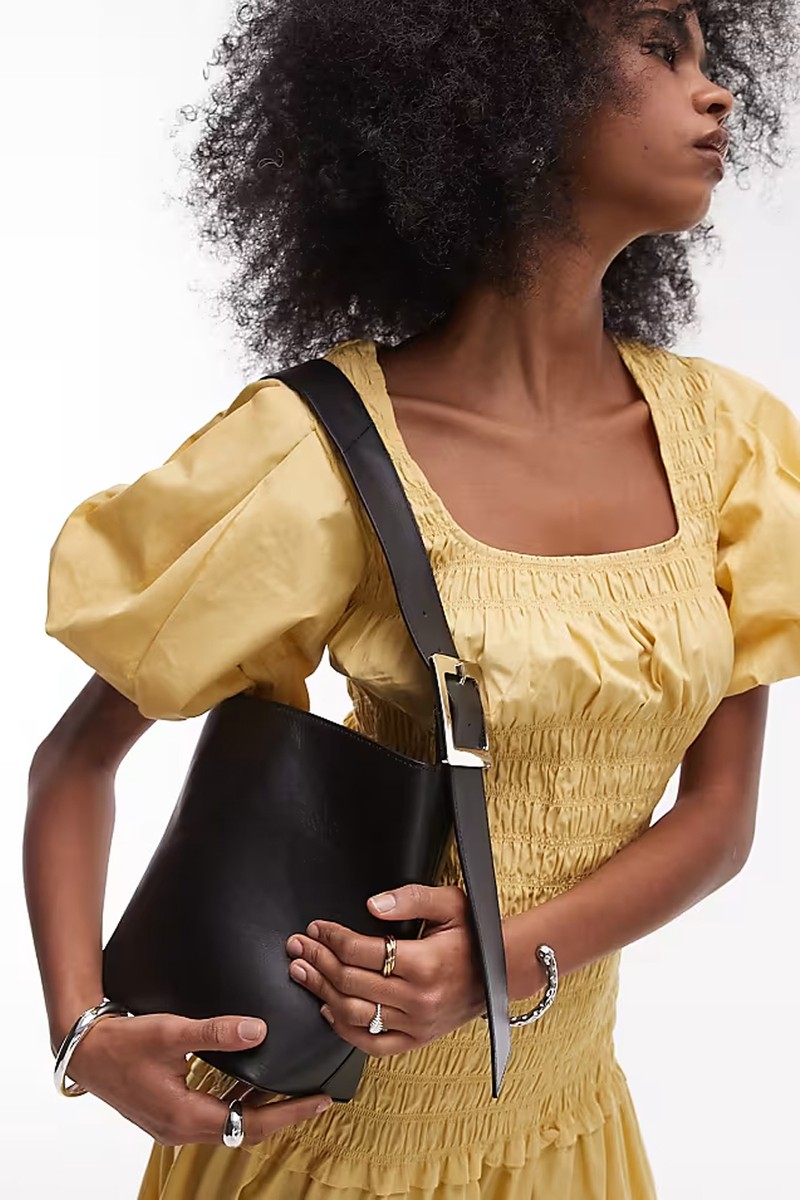 Sinitta Leather Shoulder Bag from Topshop