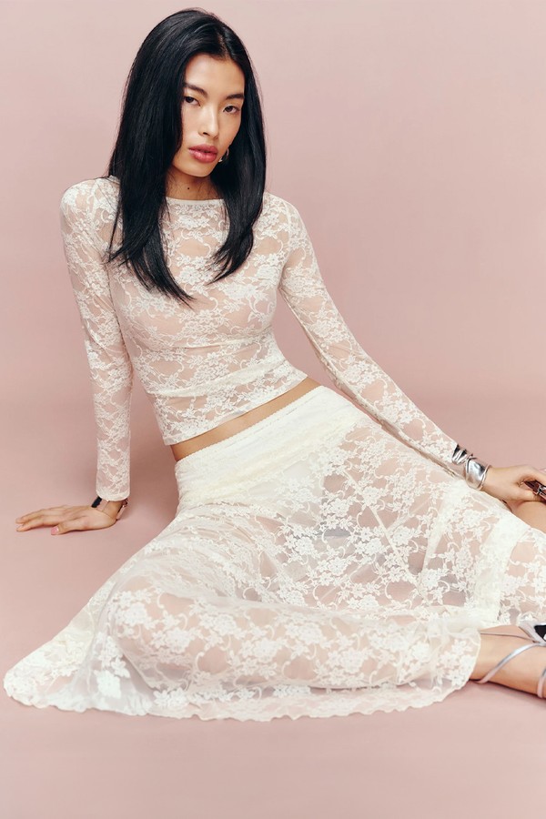 Adriano Lace Knit Top from Reformation