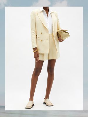 Savannah High-Rise Linen-Blend Shorts from Blazé Milano