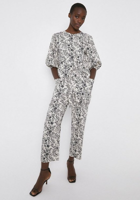 Linen Floral Jumpsuit from Warehouse
