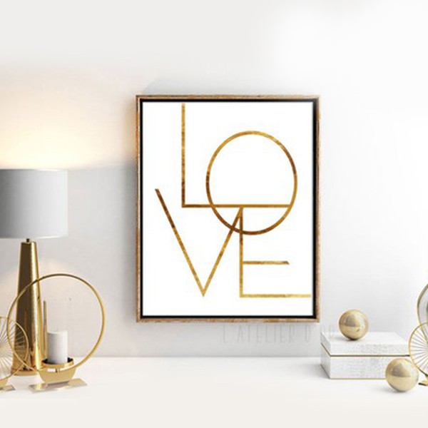 LOVE Typography Gold Foil Print from LatelierdOR